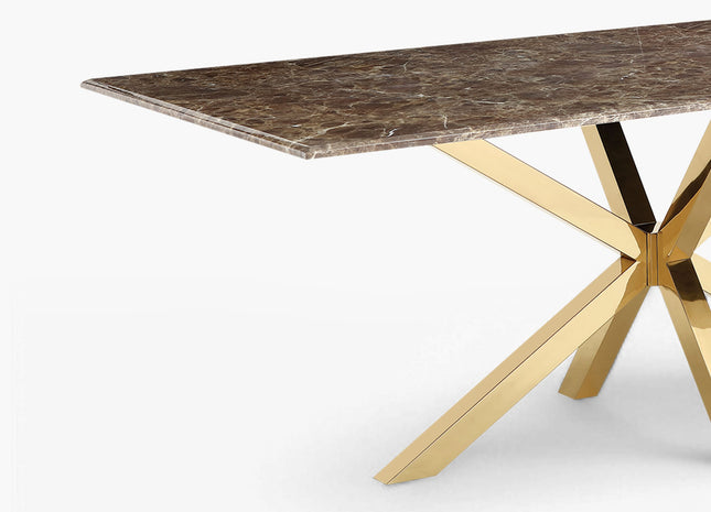 EETTAFEL WEBSY BRUIN MARMER I