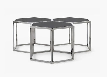 SALONTAFELSET HVYES ZILVER (3 ST)