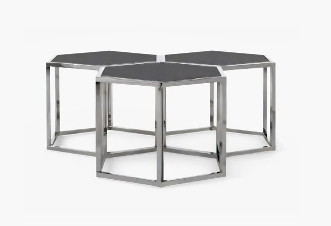 SALONTAFELSET HVYES ZILVER (3 ST)