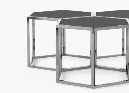 SALONTAFELSET HVYES ZILVER (3 ST)