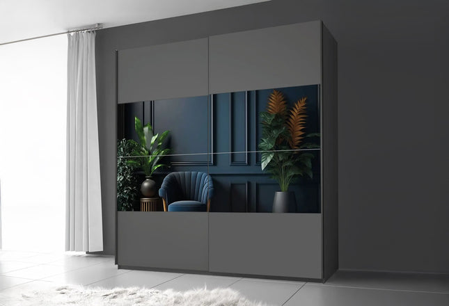 SCHUIFDEURKAST LINA Grijs